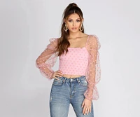 Pretty Polka Dot Smocked Top