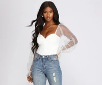 Polka Dot Passion Mesh Bodysuit