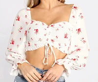 Drawn to Florals Crop Top