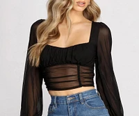 A Moment For Mesh Crop Top