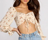 Drawn to Florals Crop Top