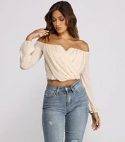Sophisticated Chiffon Strapless Top