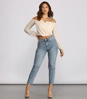 Sophisticated Chiffon Strapless Top