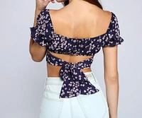 So Fab Ditsy Floral Crop Top
