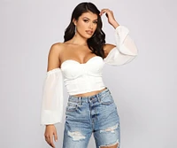 Satin Beauty Cropped Bustier