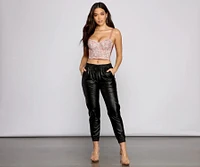 Effortlessly Embellished Cropped Bustier