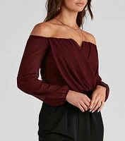 Sophisticated Chiffon Strapless Top