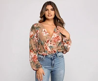 Sweet And Stylish Floral Bodysuit