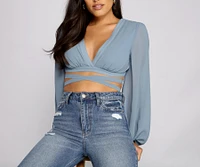 Stunning Strappy Chiffon Crop Top