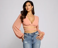 Stunning Strappy Chiffon Crop Top