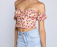 Keep It Sweet Floral Crop Top