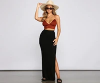 Candid Chic Faux Suede Crop Top