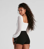 Classy Chic Chiffon Crop Top