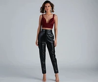Pretty Pleats Satin Cropped Corset