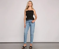 Stylishly Smocked Tube Top