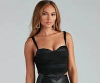 Fab And Flirty Mesh Corset Top