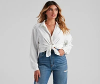 Office Chic Collared Button Up Blouse