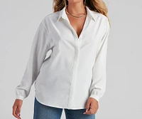 Office Chic Collared Button Up Blouse