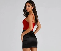 Sweet Romance Glitter Knit Bustier Top