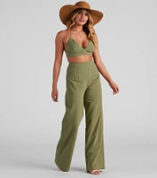 Whisked Away Halter Crop Top