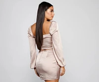 Dreamy And Chic Satin Crop Top