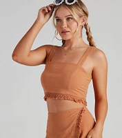 Come Away With Me Cotton Crop Top