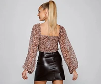 Sweet And Sassy Chiffon Crop Top