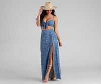 Girl's Trip Boho Tie-Front Top