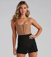 Hook and Eye Corset Crop Top