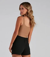 Hook and Eye Corset Crop Top