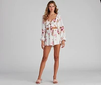 Too Sweet Tie-Front Floral Top