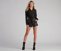 Chic Button-Down Chiffon Top