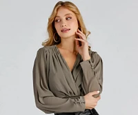 Playing Favorites Chiffon Button Top