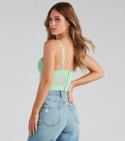 Gleam And Glow Rhinestone Pearl Bustier