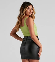 Hook and Eye Corset Crop Top