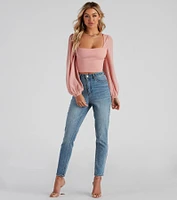 Classy Chic Chiffon Crop Top
