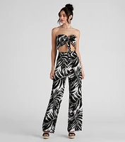 Sandy Beaches Palm Bandeau Top