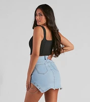 All Day Play Lace-Up Tank Crop Top
