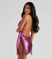 Endless Nights Chainmail Halter Dress
