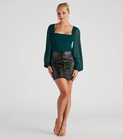 Classy Chic Chiffon Crop Top