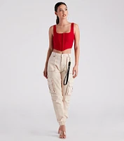 Hook and Eye Corset Crop Top