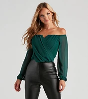 Sophisticated Chiffon Strapless Top