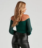 Sophisticated Chiffon Strapless Top
