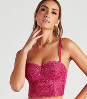 Reigning Lace Bustier Top