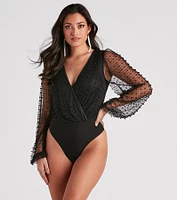 Luxe Be A Lady Faux Pearl Bodysuit