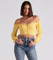 Classic Beauty Off The Shoulder Corset Top