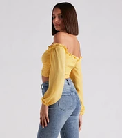 Classic Beauty Off The Shoulder Corset Top