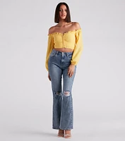 Classic Beauty Off The Shoulder Corset Top