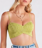 Beachside Beauty Smocked Bra Top