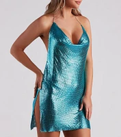 Endless Nights Chainmail Halter Dress